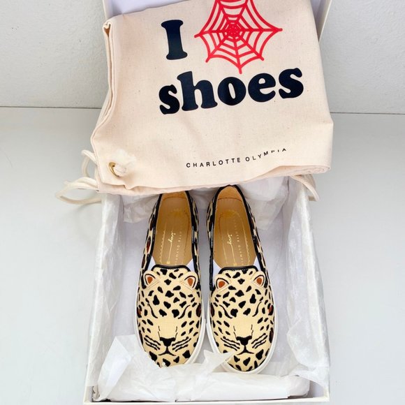 INCY Charlotte Olympia Feral Cats Kids SlipOns